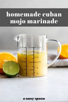 An easy-to-make homemade Cuban citrus-garlic mojo marinade for chicken, meat, shrimp, and pork made with simple fresh ingredients! Cuban Mojo Marinade, Crispy Shredded Chicken, Mojo Criollo, Garlic Chicken Marinade, Mojo Marinade, Mojo Chicken, Pollo Tropical, Chicken Breast Marinade, Cuban Mojo