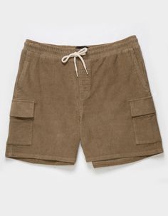 Rsq Cord Cargo Pull On Shorts. Corduroy Fabric. Elastic Waistband With Drawstring. Side And Back Welt Hand Pockets. Cargo Pockets With Button Closure. Approx. Outseam: 17''. 98% Cotton, 2% Spandex. Machine Wash. Imported. Mens Cords, Guy Outfits, Graphic Shorts, Wwe T Shirts, Flannel Sweatshirt, Big Men Fashion, Pull On Shorts, Stylish Summer Outfits, Street Fashion Men Streetwear