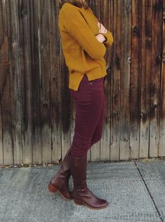 Pumpkin spice Cole Haan Boots, With My Boyfriend, Sam Edelman Boots, Madewell Sweater, Grad School, Second Day, The Outfit, First Place, My Boyfriend