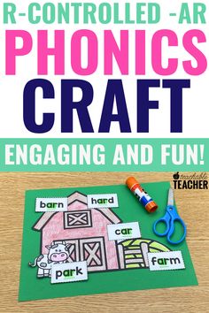 an image of a craft with the words r - controlled art phonics craft engaging and fun