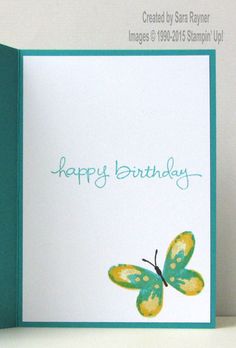 a birthday card with a butterfly on it