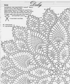 a crocheted doily is shown with the words'day'written on it