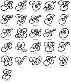 the alphabets and numbers are drawn in black ink