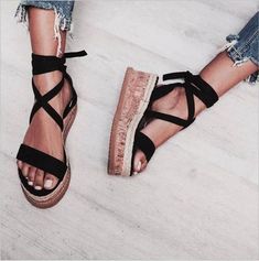 IMKKG Summer White Wedge Espadrilles Women Sandals Open Toe Gladiator Sandals Women Casual Lace Up Women Platform Sandals m364 Damir Doma, Strappy Platform Sandals, Womens Gladiator Sandals, Wedge Espadrilles, Ballet Fashion, Combat Boot, Shoe Obsession, Platform Sneakers, Strap Heels