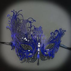 Blue Masquerade Masks, Blue Masquerade Mask, Masquerade Ball Outfits, Masquerade Mask Black, Couples Masquerade Masks, Mardi Gras Masquerade, Masquerade Ball Mask, Butterfly Mask, Blue Laser