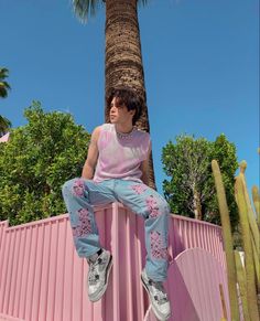 Benji Krol Outfits, Pastel Mens Fashion, Pastel Punk Outfits, Pastel Outfit Men, Colorful Outfits Men, Outfit Men Aesthetic, Barbie Boy, Cute Pastel Outfits, Male Ocs