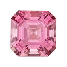 Pink Unheated Tourmaline 7.1mm Emerald Cut 1.77ct. The gemstone was mined in Mozambique and cut in Thailand. Bookish Templates, Pink Emerald, Gem Stones, 404 Error, Mozambique, Pink Tourmaline, Emerald Cut, Geology, You've Been