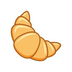 an orange croissant on a white background