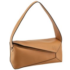 Loewe Puzzle Hobo Shoulder Bag Camel Brown Vertical 14cm Beside 29cm Gusset 10cm Handle 57cm Loewe Hobo Bag, Luxury Camel Shoulder Bag With Removable Pouch, Designer Camel Rectangular Bag, Loewe Puzzle, Loewe Bag, Hobo Bag, Brown Color, Camel, Bag Lady