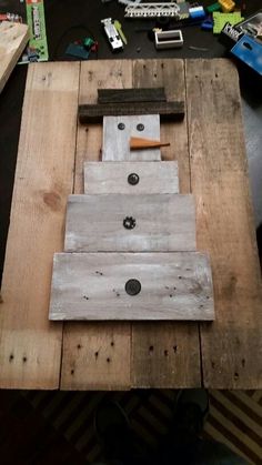 a piece of wood that is sitting on top of a table