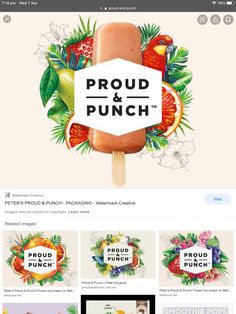 an image of a website page with the words proud and punch on it