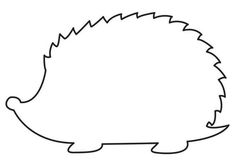 a hedgehog outline on a white background