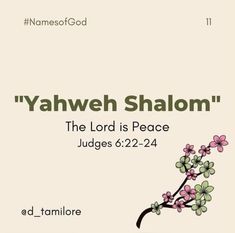 an image of the words yahweh shalon on a white background