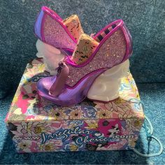 Irregular Choice Paint A Fawn! Heels Irregular Choice Heels, Irregular Choice Shoes, Irregular Choice, Pink Sequin, Shoes Women Heels, Shoes Heels, Women Shoes, Paint, My Style