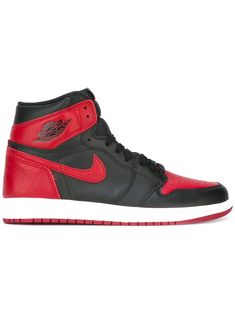 Supplied by a premier sneaker marketplace dealing with unworn, already sold out, in demand rarities. Each product is rigorously inspected by experienced experts guaranteeing authenticity. The Air Jordan 1 High in the iconic black and red colorway returned once again in 2016 as part of the “Banned” campaign celebrating the history of the shoe. The legendary silhouette is presented in its "OG" iteration featuring an accurate shape and materials to compare to its original release. Simply put, the A Jordans Black And Red, Red Jordans, Black Nike Shoes, Jordan Shoes Girls, Black Jordans, By Any Means Necessary, Jordan Air, Nike Air Jordans, Air Jordan 1 Retro High Og