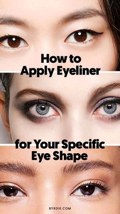 Eyeliner By Eye Shape, Where To Put Eyeliner, Step By Step Eyeliner, Eyeliner Techniques