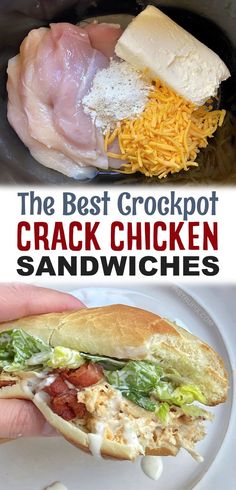 the best crockpot cracker sandwich sandwiches are made with chicken, lettuce and cheese