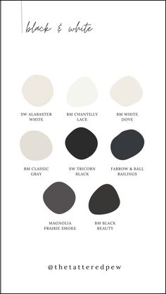 the different shades of black and white are shown in this poster, which includes an image of