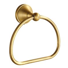 a gold towel ring on a white background