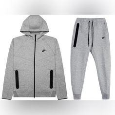 Worn Once, Perfect Condition Nike Tech Fleece Outfit Men, Nike Sets, Nike Clothes Mens, Fleece Outfit, Nike Set, Nike Sportswear Tech Fleece, Nike Model, Joggers Set, Swag Outfits Men