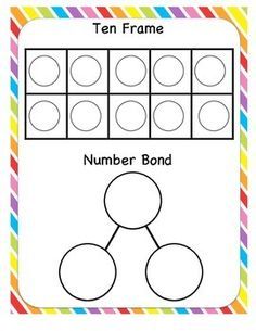 the number bond worksheet for children to practice counting and matching numbers with each other