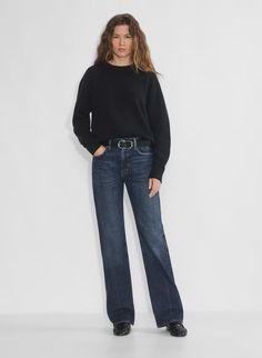 VIDIA MID RISE BOOT JEAN | Aritzia Modern Dark Wash Jeans For Fall, Classic Dark Wash Flare Jeans For Fall, Dark Wash Straight Hem Jeans For Fall, Dark Wash Jeans With Straight Hem For Fall, Chic Flare Jeans With Straight Hem For Fall, Dark Wash Flare Jeans With Straight Hem For Fall, Fall Flare Jeans With Straight Hem In Dark Wash, Chic Straight Jeans For Fall, Aritzia Jeans