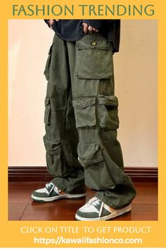 Y2K Vintage Cargo Pants | Hip Hop Streetwear Fashion Baggy Cargo Pants Outfit, Y2k Fashion Men, Cargo Pants Outfit Men, Vintage Cargo Pants, Hip Hop Trousers, Y2k Cargo Pants, Streetwear Cargo Pants, Harajuku Men, Tactical Cargo Pants