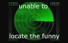 a green circle with the words unable to locate the funny on it's side