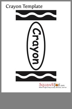 the crayon template is shown with an image of a surfboard on it