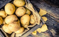 potatoes in a wooden box with the words 5 potato recipes for st patrick's day