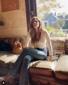 Ally Walsh, Benefits Of Vitamin C, Top With Jeans, People Sitting, Vitamin C Serum, People People, Mode Inspo, True Religion Jeans, French Girl