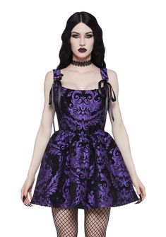 Violet Dress Purple, Purple Goth, Purple Gothic, Striped Linen Dress, Palm Dress, Pastel Goth Fashion, Goth Dress, Corset Mini Dress, Purple Mini Dresses