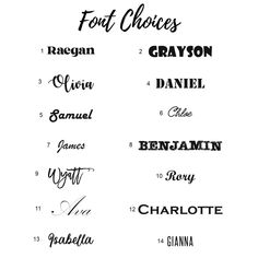 some type of font that is black and white with different types of lettering on it