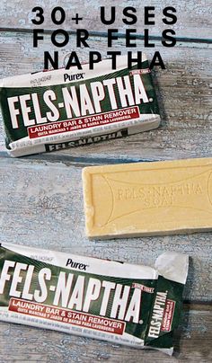 two bars of fels - naptha are sitting next to each other