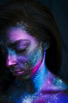 Artsy Makeup, Galaxy Wedding, Theatrical Makeup, Effects Makeup, Special Effects Makeup