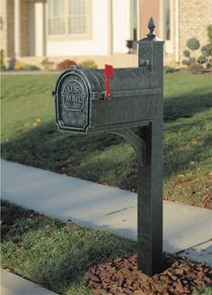 a mailbox in front of a house