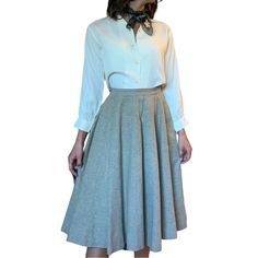 Authentic Vintage. Selling The Full Set For A Slightly Discounted Price. Audrey Hepburn Style Outfit. 1950s/60s Vintage Blouse + 1950s Tweed Circle Skirt + 60s Headscarf. Check Out My Page For Separate Listings With More Info. Skirt Is Size Xs, Shirt Is Size S, Scarf Is Os Price Is Firm Tags: #Truevintage #Vintage #Retro #Outfit #50s 60s 70s Deadstock Unique Cottage Core Coquette Skater Depop Fyp Outfit 50s, Audrey Hepburn Style Outfits, Vintage Selling, Unique Cottages, Retro Outfit, Audrey Hepburn Style, Hepburn Style, 60s Vintage, Full Circle Skirts