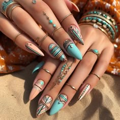 Pretty Almond Nails Trendy, 2024 Summer Nails Almond, Summery Nails 2024 Almond, Summer Nail Inspo 2024 Almond, Nails Seashell, Nails Sunset, Summer Almond Nails, Fruity Nails, Almond Nails Ideas