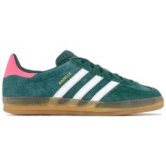 Adidas Gazelle Green, Style Sportif, Pink Adidas, Green Suede, Classic Sneakers