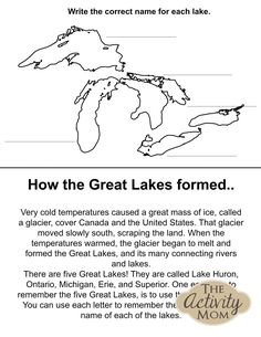 the great lakes coloring page for kids to learn how to draw them and color it