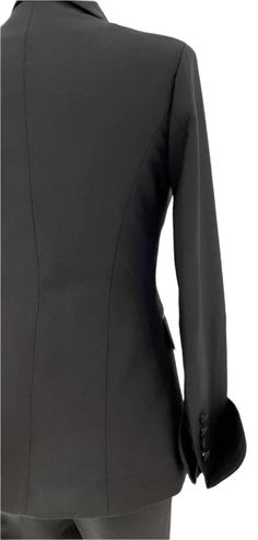 Experience the timeless elegance and sophisticated style of our Black Tuxedo Suit - Women Shawl Collar Trouser Suit from Guocali. Enhance your wardrobe with this stunning women tuxedo suit that exudes confidence and grace. Elevate any occasion with our premium quality women trouser suit, designed for the modern, empowered woman. Transform any event into a truly glamourous affair with our Black Tuxedo Suit. Crafted with refined tailoring and a flattering shawl collar, this women pants suit showca Luxury Blazer For Black-tie Events With Concealed Placket, Luxury Blazer With Hidden Button Closure For Black-tie Events, Luxury Semi-formal Tuxedo Pantsuit, Luxury Semi-formal Tuxedo With Button Closure, Luxury Tuxedo-style Structured Pantsuit, Ladies Trouser Suits, Black Tuxedo Suit, Tuxedo Women, Pantsuits For Women