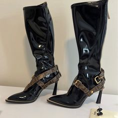 Fendi Classic, Sexy, Tall Boots. Worn Only 3 Times, These Babies Are Like New. I No Longer Wear Them, Unfortunately, But Please Give Them A Stylish New Home! Fendi Boots, Fendi Shoes, Tall Boots, Shoes Heels Boots, Shoes Women Heels, New Home, Shoes Heels, Fendi, Like New