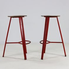 Listed on VNTG.com: Set of two industrial bar stools, France 1950s | #vntg #vintage