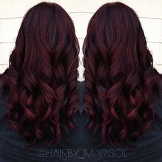 Burgundy Hair With Highlights, Dark Burgundy Hair, Mahogany Hair, Dark Red Hair, Dark Burgundy