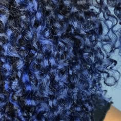 Curly Navy Blue Hair, Navy Curly Hair, Deep Blue Curly Hair, Blue Curly Hair Black Women, Navy Blue Curly Hair, Midnight Blue Curly Hair, Blue Black Curly Hair