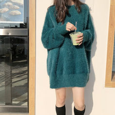 Best Seller Crew Neck 67% Nylon and 33% Acrylic Balloon Sleeves Ribbed Edges Very Soft and Fuzzy No Closures Not Lined Please note: Lengths may vary due to fabrication //orroshop //Best Seller// New Color// Our So In Love Knit Sweater Dress is ultra fuzzy! This sweater dress features balloon sleeves and ribbed edges. Style this hunter green colored mini with a pair of over the knee boots. Styled with the Traditions Plaid Headband. Perfect Hoop Earrings. Chloe Mini Necklace. Mica Chain Choker. Th Plaid Headband, Corset Vest, Mini Necklace, Slouched Boots, Oversize Knit, So In Love, Knit Sweater Dress, Knit Vest, Chain Choker