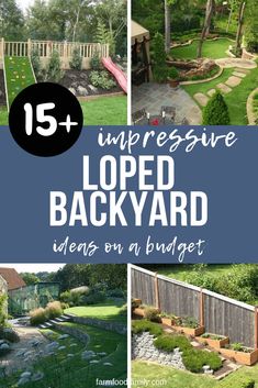 the backyard with landscaping and landscaping supplies in it