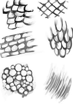 several different shapes and sizes of pinecones on a white background, each with an individual's own hand drawn design