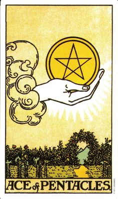 a tarot card with the star of david and pentacles written in it