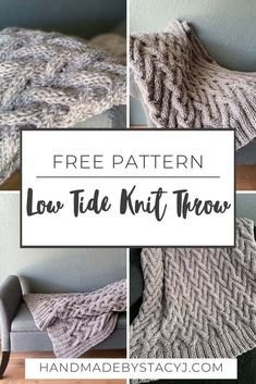 the free knitting pattern for this loom - tide knit throw is easy to make